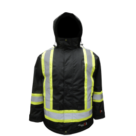 Viking Journeyman 3957FRJ-XXL  ~  Professional Freezer Insulated 300D Trilobal Rip-Stop Rain FR Jacket in Black (2X-Large) - Ariba Safety
