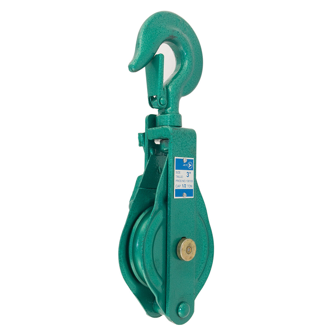 Blocks Jet 130106 6 Inch Single Sheave Painted Snatch Block