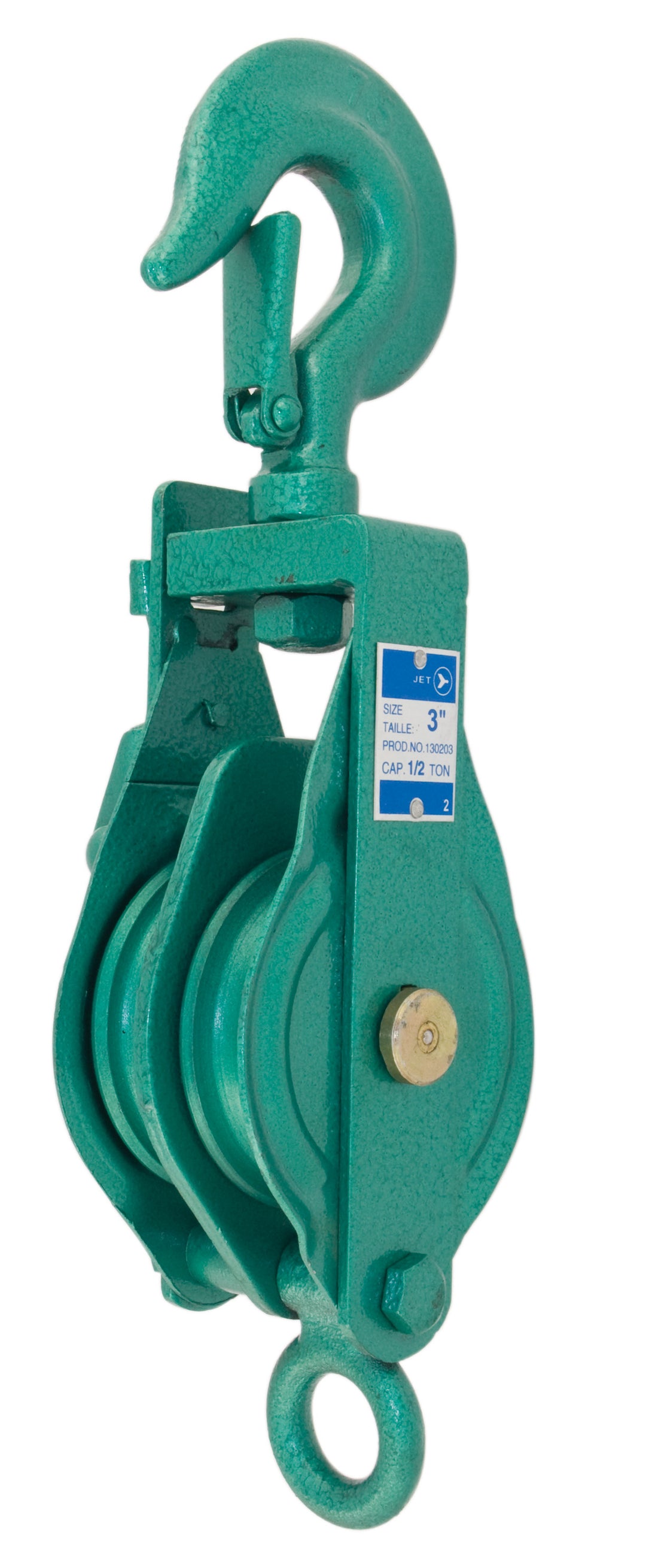 Blocks Jet 130204 4 Inch Double Sheave Painted Snatch Block