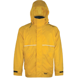 Viking Journeyman 3300J-3XL  ~  420D Heavy Duty Rain Hooded Jacket in Yellow (3X-Large) - Ariba Safety