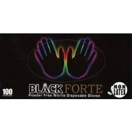 Open Road 34605S  ~  Black Forte Nitrile Disposable Gloves - Ariba Safety