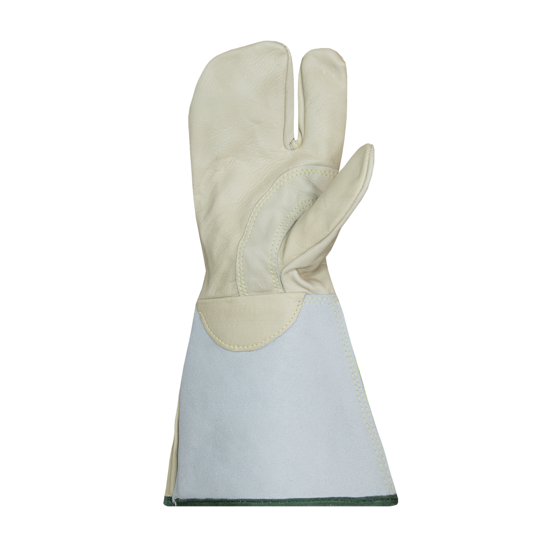 Reusable Gloves Superior Glove 361DLX6M Deluxe Lineman One Finger Mitt with 6 Inch Reflective Gauntlet Cuff - Kevlar Sewn (Medium)