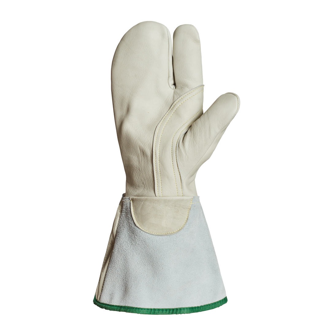 Reusable Gloves Superior Glove 361DLXTKGXX Deluxe 1 Finger Lineman Mitt Blended Kevlar/Thinsulate Lined - 6 Inch Reflective Cuff (2X-Large)