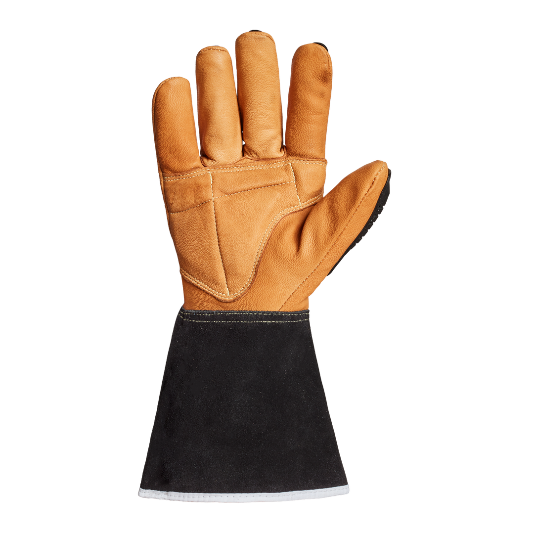 Superior Glove 375GKGVBS Glove - Endura Oilbloc Treated Goatskin Blended Kevlar Lined Tpr Back 4In Cuff Padded ANSI A5