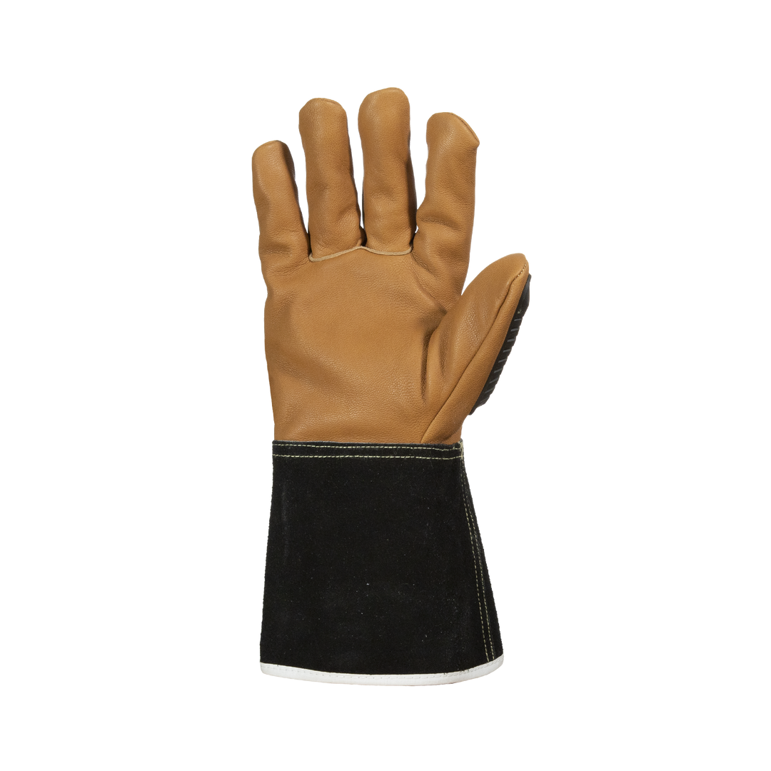 Superior Glove 375KGTVBXXX Endura Oilbloc Goatskin Glove Blended Kevlar/Thinsulate Tpr Back 4In Cf ANSI A5