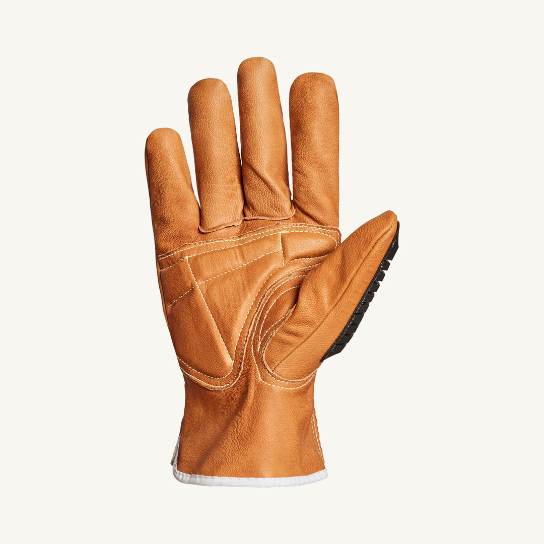 Superior Glove 378GKVSBXXX Oilbloc Endura Grain Goatskin Glove Moulded Tpr Back ANSI Puncture 4