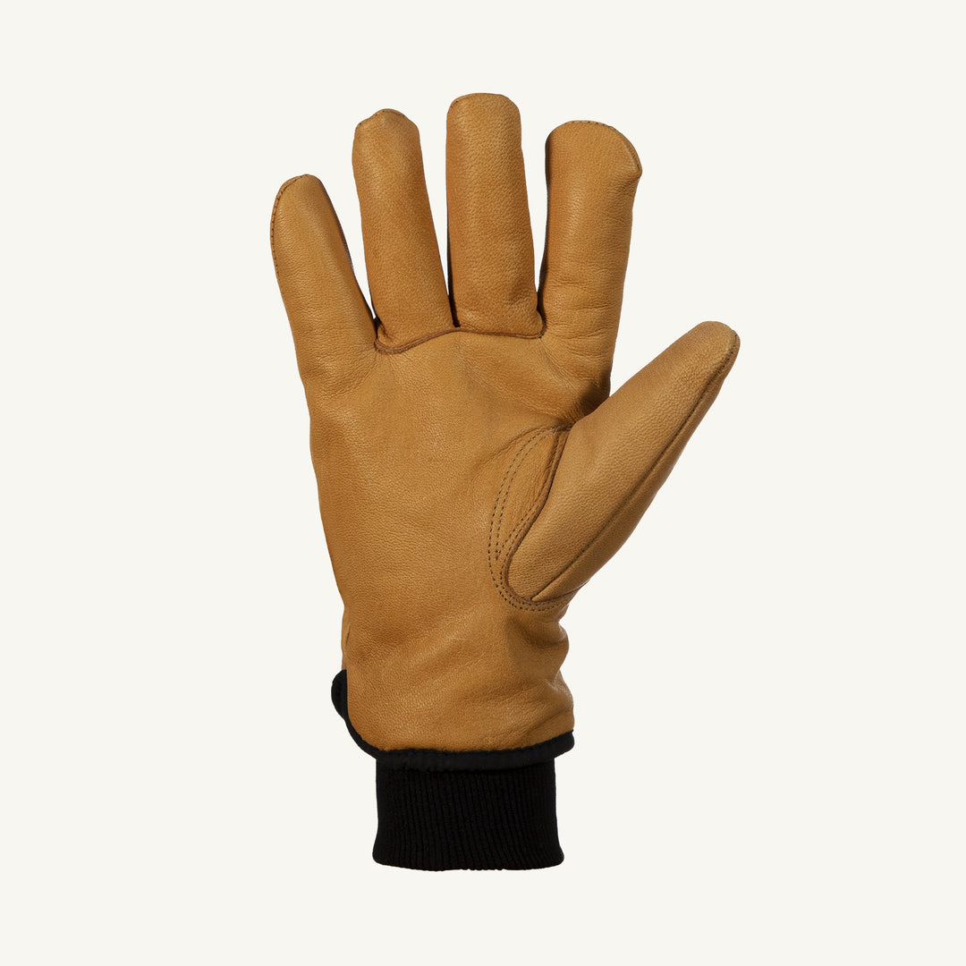 Reusable Gloves Superior Glove 378GOBDTKXS Oilbloc Goat-Skin Drivers Glove with Deluxe 200G Thinsulate Lining and Knitwrist Cuff (X-Small)