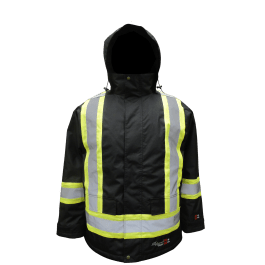 Viking Journeyman 3957FRJO-XXXXL  ~  Professional Freezer Insulated 300D Trilobal Rip-Stop FR Rain Jacket in Orange (4X-Large) - Ariba Safety