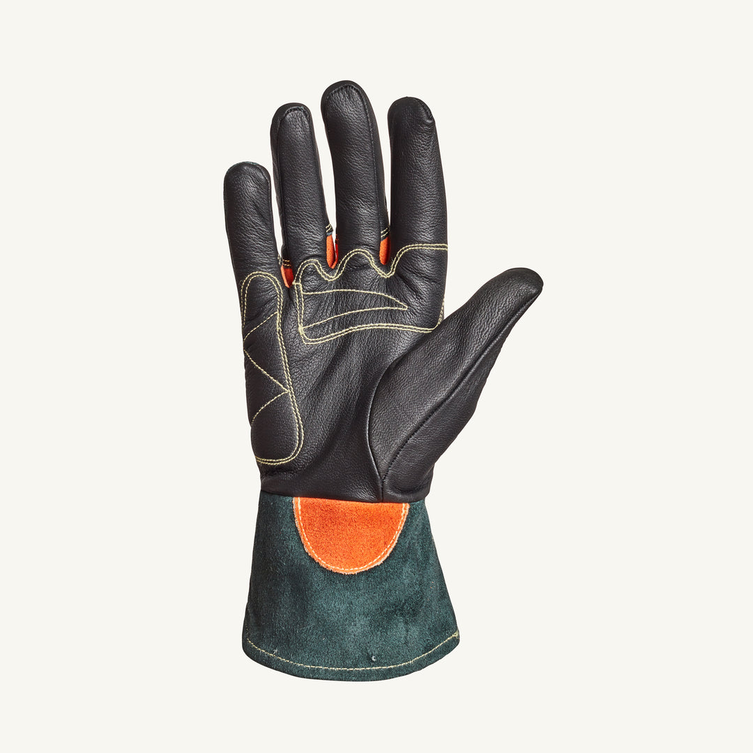 Reusable Gloves Superior Glove 398GLBBXL Black Goat-Skin Gloves with TIG Reinforced Palm Lining and Back Kevlar Sewn (X-Large)