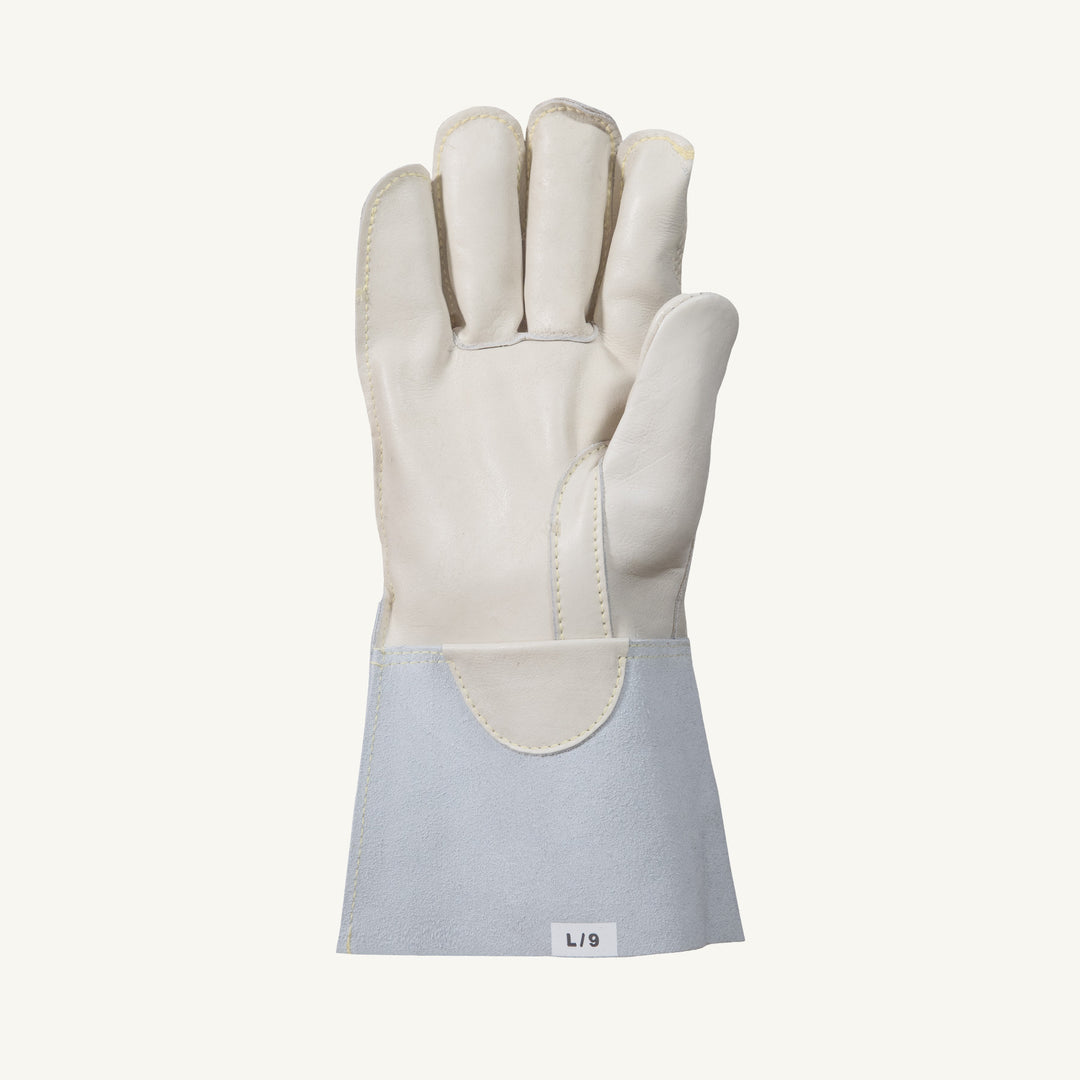 Superior Glove 399OSSC4-7 Cowgrain Glove Strap Thumb Outseam Kevlar Sewn 4 Inch Split Cf