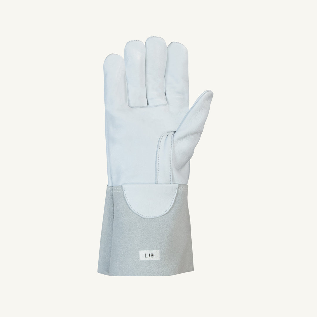 Reusable Gloves Superior Glove 399SC4-XXL Cowgrain Leather Gloves with Strap Thumb - 4 Inch Split Leather Cuff (2X-Large)