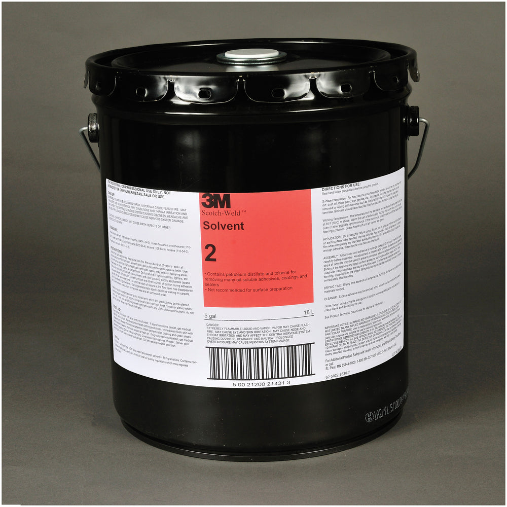 Solvents 3M SOL2-5GAL Scotch-Weld Solvent 2 Clear 5 Gallon