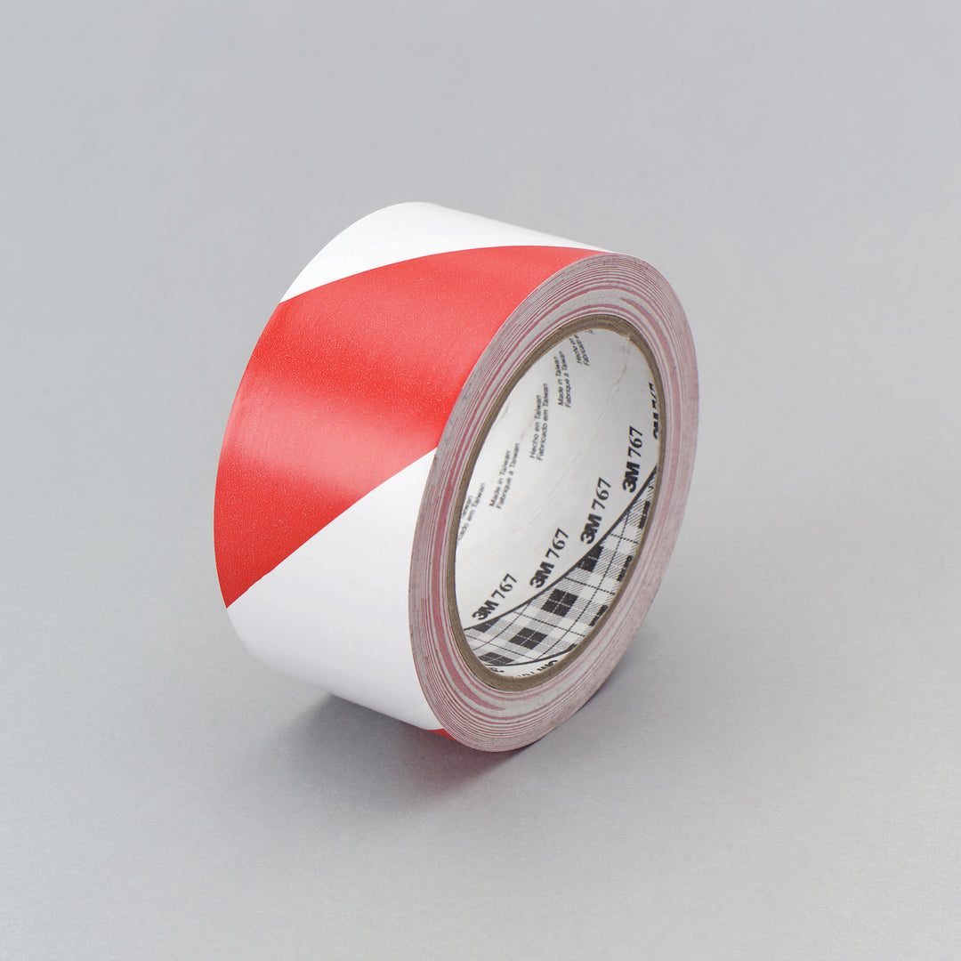 Safety Tapes 3M 767-2X36 Hazard Warning Tape 767 Red/White (2 Inch x 36 Yards)