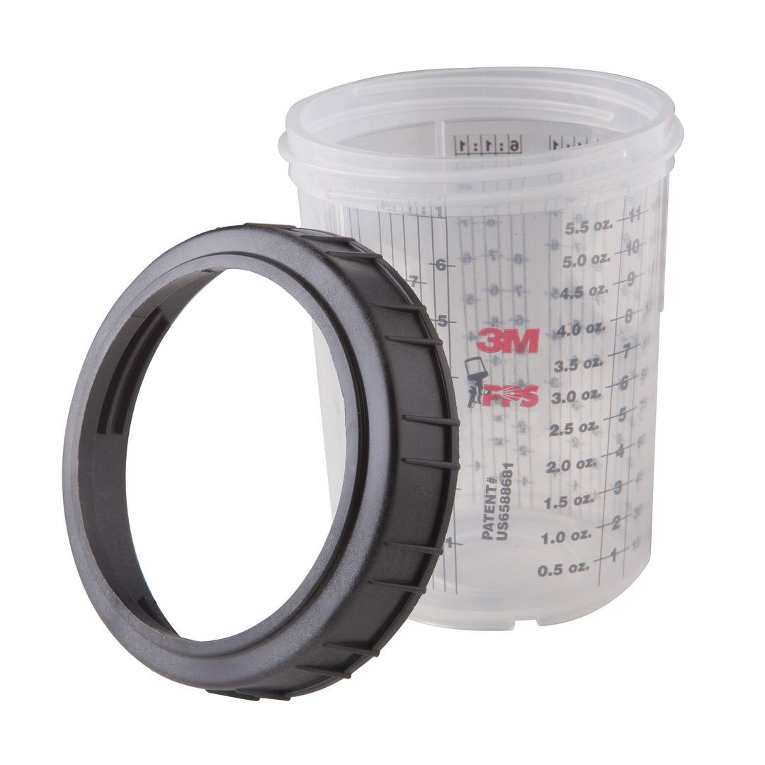 PPS Parts 3M 16115 Paint Prep System Mini Cup & Collar 6 Oz. (177 ml) 2 Per Box