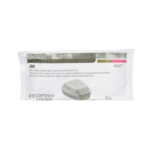 3M 60927 3M Mercury Vapour Organic Vapour and Acid Gas Cartridge with P100 Particulate Filter 60927 60/Case 3M 7100198708