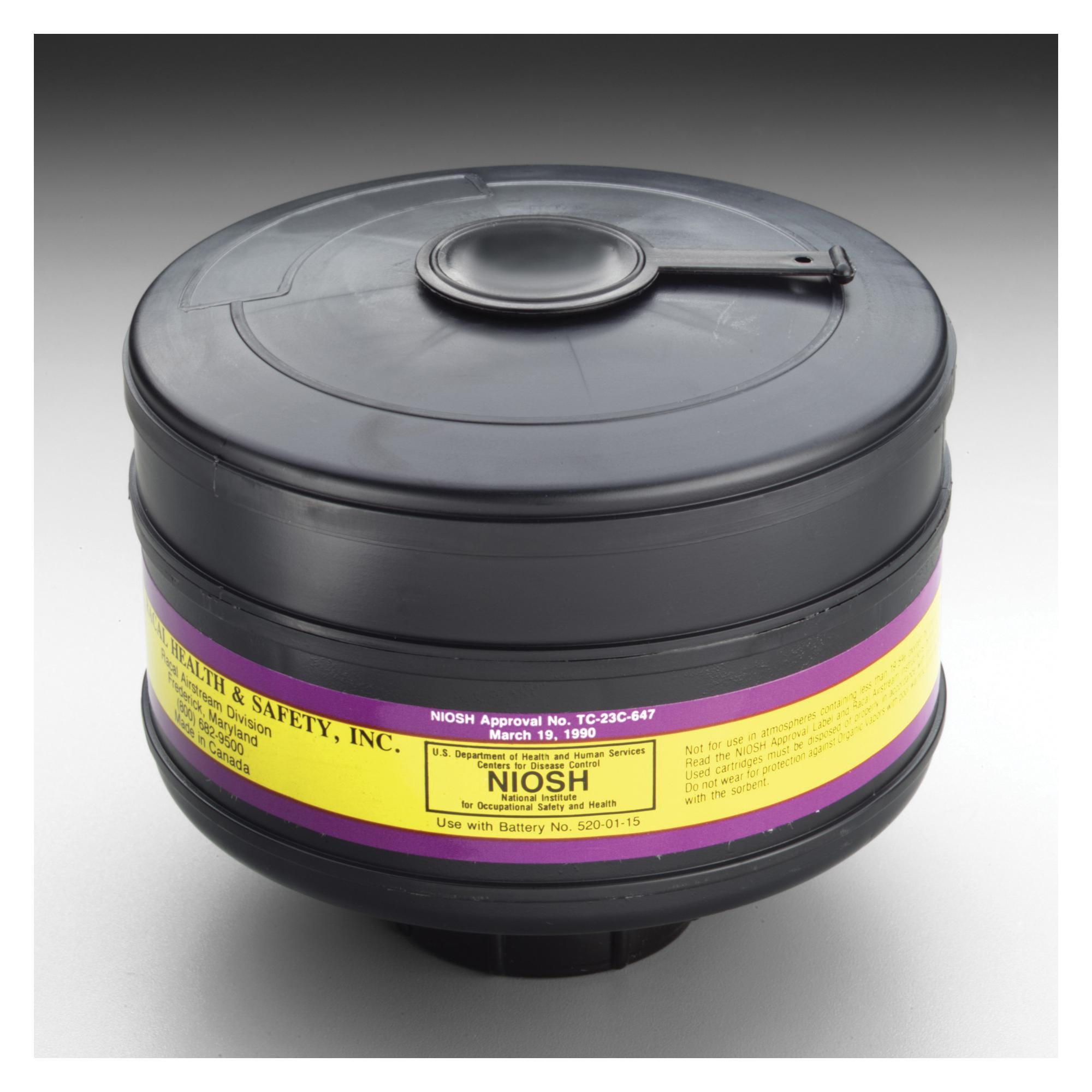 3M Breathe Easy 453-03-01R06  ~  Organic Vapour/Chlorine/Hy Disc Rollogen Chloride/Sulfur Dioxide/High Efficiency Cartridge 7000131720