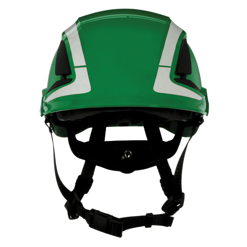 3M X5004X-ANSI 3M SecureFit X5000 Series Safety Helmet X5004X-ANSI Green with Scotchlite Reflective Material 4/Case 3M 7100175557