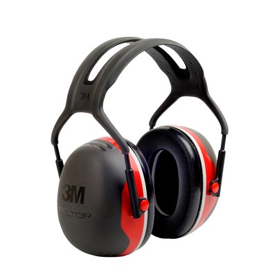 Communications 3M X3A Peltor Over-The-Head Earmuffs Black / Red