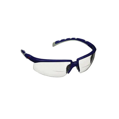 3M 7100222269 3M Solus 2000 Series Readers Safety Glasses Blue/Gray Temples, Clear Reader +2.0 Anti-Fog/Anti-Scratch lens 3M 7100222269