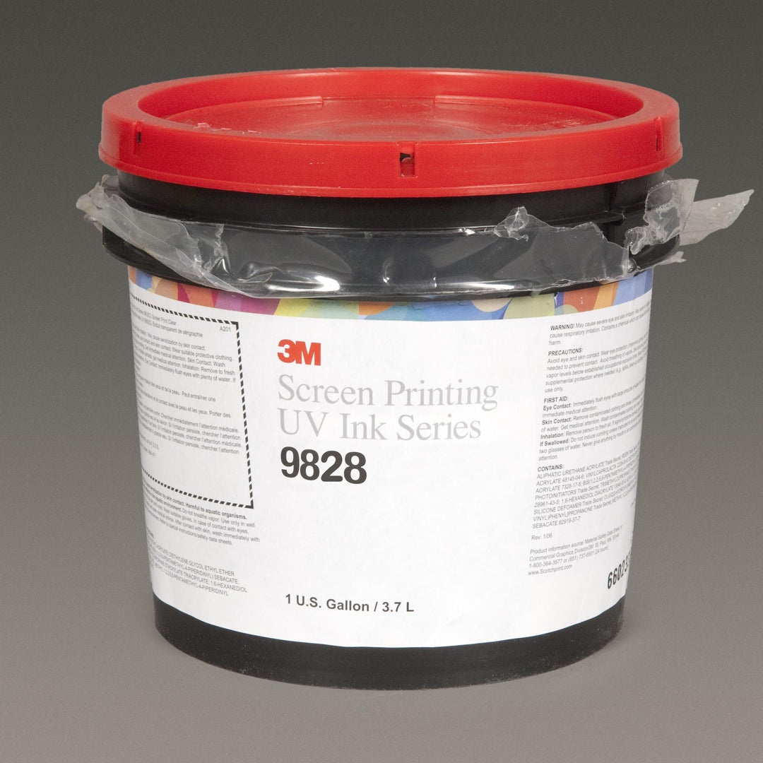 3M 9828-GAL 3M Screen Printing UV Ink, 9828, transparent, yellow shade red, 1 gallon (3.79 L) 3M 9828-GAL