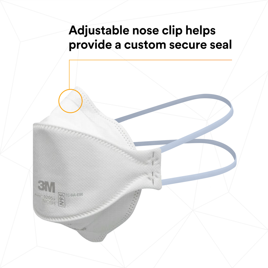 3M Aura 9205+  ~  Healthcare N95 Particulate Respirator 9205+ | Ultra-Lightweight Three-Panel Flat-Fold Design | NIOSH Approved | Box of 20 Units 7100232219 - Ariba Safety
