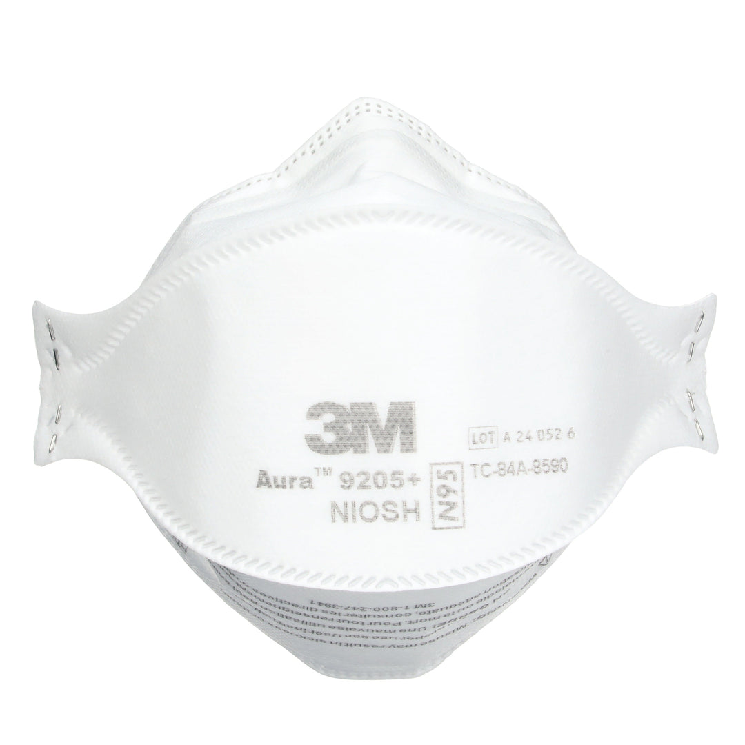 3M Aura 9205+  ~  Healthcare N95 Particulate Respirator 9205+ | Ultra-Lightweight Three-Panel Flat-Fold Design | NIOSH Approved | Box of 20 Units 7100232219 - Ariba Safety