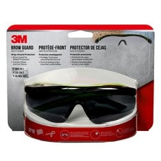 3M 47101H1-DC 3M Brow Guard Safety Eyewear 47101H1-DC Black & Green Frame Grey Lens 4/Case 3M 7100153179