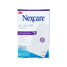 3M H3564-CA Nexcare All-in-One Adhesive Pad H3564-CA 2 3/8 in x 4 in (6 cm x 10 cm) 5/Pack 3M 7100027590