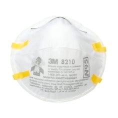 Disposable Respirators 3M 8210 8210 Particulate Respirator (Classic N95 Filter Mask) - Box of 20