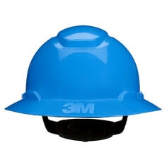 3M H-803SFR-UV 3M SecureFit Full Brim Hard Hat H-803SFR-UV Blue 4-Point Pressure Diffusion Ratchet Suspension with UVicator 20/Case 3M 7100240030