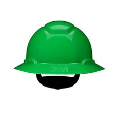 3M H-804SFR-UV 3M SecureFit Full Brim Hard Hat H-804SFR-UV Green 4-Point Pressure Diffusion Ratchet Suspension with Uvicator 20/Case 3M 7100240032