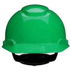 3M H-704SFV-UV 3M SecureFit Hard Hat H-704SFV-UV Green Vented 4-Point Pressure Diffusion Ratchet Suspension with UVicator 20/Case 3M 7100240003