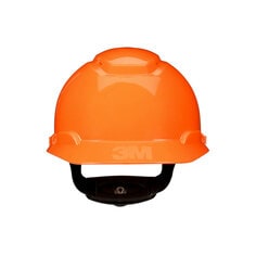 3M H-706SFV-UV 3M SecureFit Hard Hat H-706SFV-UV Orange Vented 4-Point Pressure Diffusion Ratchet Suspension with UVicator 20/Case 3M 7100240008