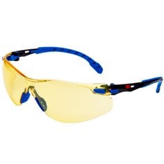 Glasses 3M S1103SGAF Solus Protective Eyewear With Amber Scotchgard Anti-Fog Lens Black / Blue