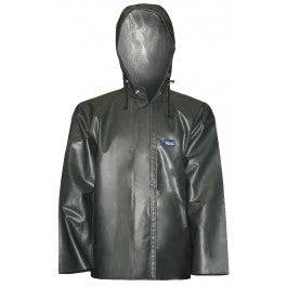 Viking Journeyman 4125J-2XL  ~  Industrial Oil Resistant Hooded Jacket in Green - 0.45mm (2X-Large) - Ariba Safety