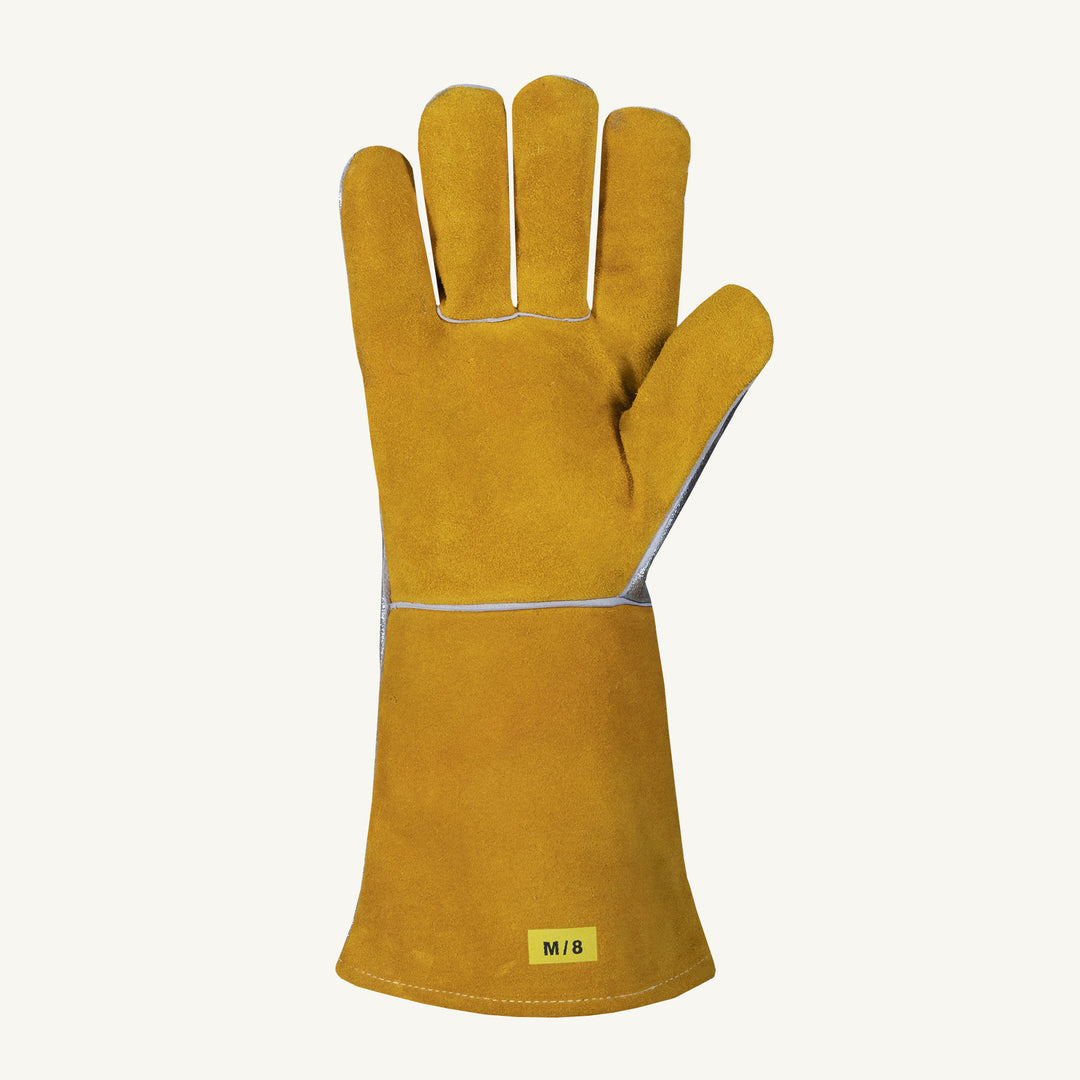 Superior Glove 505ALBL Glove - Aluminized Molten Metal & Heat Resistant Split Leather & Aluminized Back