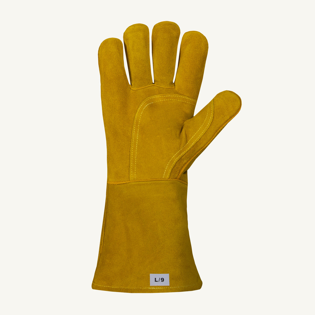 Reusable Gloves Superior Glove 505KGWSM Welders Gloves with Blended Kevlar Lining and Wide Thumb/Palm Strap (Medium)