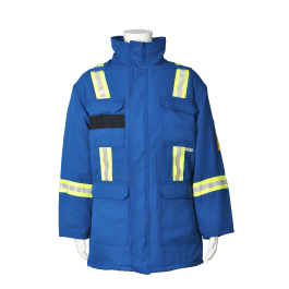 Viking Firewall 5556612003XLR  ~  FR CXP Nomex Striped Insulated Parka in Royal Blue (3X-Large) - Ariba Safety