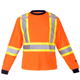 Viking 6015O-M  ~  Safety Cotton Lined Long Sleeve Shirt - Ariba Safety