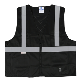 Compact Mesh Open Road 6109BK-2XL/3XL  ~  Solid Safety Vest - Ariba Safety