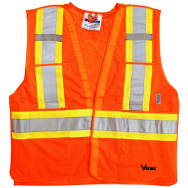 Viking 6125O-L/XL  ~  5 Point Tear Away Safety Vest - Ariba Safety