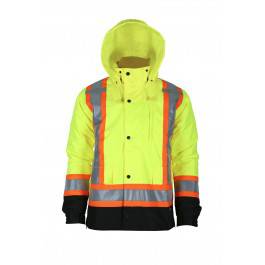 Viking Handyman 6328JG-S  ~  Hi-Vis 7-in-1 Waterproof Jacket in Yellow (Small) - Ariba Safety