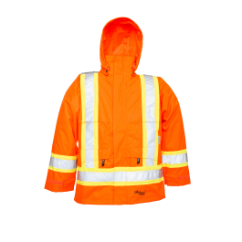 Viking Journeyman 6330JO-XXXXL  ~  Professional 300D Trilobal Rip-stop Rain Jacket in Orange (4X-Large) - Ariba Safety