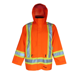 Viking Arctic 6410JO-S  ~  300D Tri-Zone Inch 3-in-1 Rain Jacket in Orange (Small) - Ariba Safety