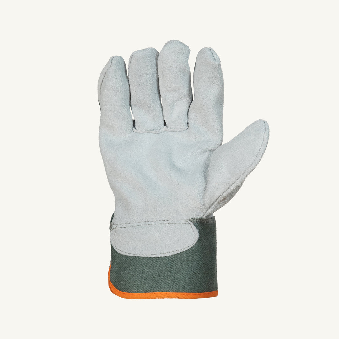 Superior Glove 66BR Endura Split Leather Fitters Glove Rubberized Safety Cuff Superior