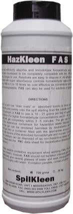Spills Powder SpilKleen FG1 Formaldehyde and ammonia spills powder