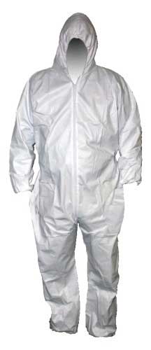 Coveralls Tuff Grade TGDC60-3XL Hooded Disposable Coverall in White (3X-Large)