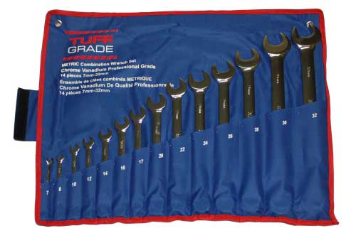 Combination Wrenches Tuff Grade TGCW-SET-14PC-MET 14 Piece Combination Wrench Set 7 To 32mm