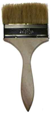 Polishes Tuff Grade TGB-1W 1 Inch Paint Brush Wooden Handle White Bristles