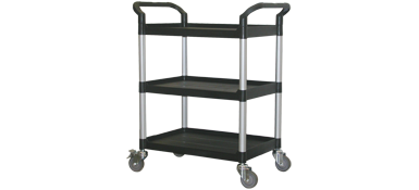 Utility Carts Gray 97403B Utility Cart Composite With 3 Shelves